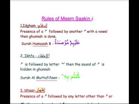 rules of tajweed in arabic